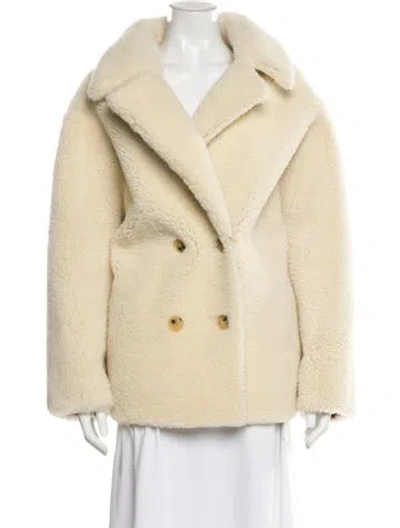 Pre-owned Nili Lotan Lamb Fur Fur Coat In Neutral