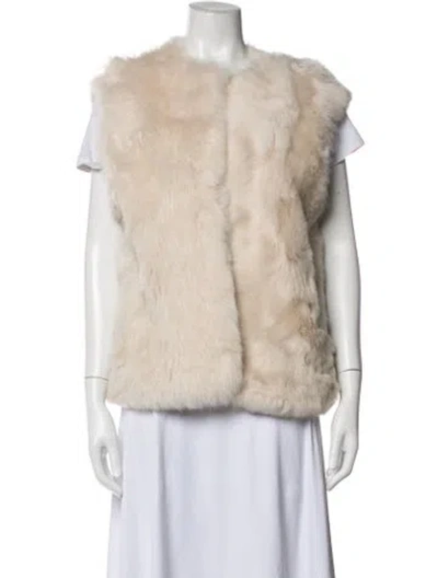 Pre-owned Nili Lotan Lamb Fur Vest In Neutrals