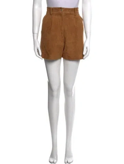 Pre-owned Nili Lotan Lambskin Mini Shorts In Neutral