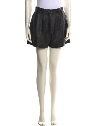 Pre-owned Nili Lotan Lambskin Mini Shorts In Neutral