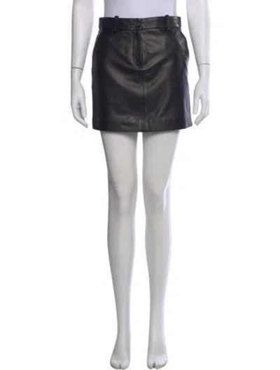 Pre-owned Nili Lotan Lambskin Mini Skirt W/ Tags In White