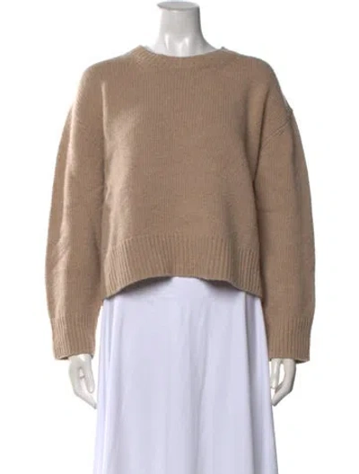 Pre-owned Nili Lotan Lambswool Crew Neck Sweater In Neutrals