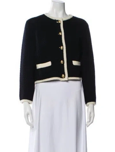 Pre-owned Nili Lotan Lambswool Evening Jacket In Black