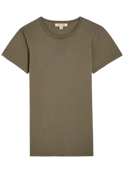 Nili Lotan Lana Crew-neck Cotton T-shirt In Brown