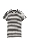 Nili Lotan Lana Crewneck Cotton Tee In Black