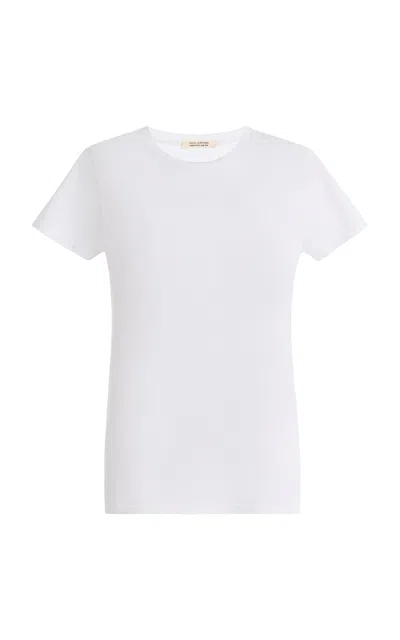 Nili Lotan Lana Crewneck Cotton T-shirt In White