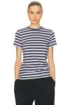 Nili Lotan Lana Striped Cotton Jersey T-shirt In Blue