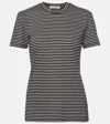 Nili Lotan Lana Striped Cotton-blend T-shirt