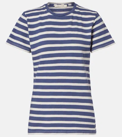 Nili Lotan Lana Striped Cotton Jersey T-shirt In Blue