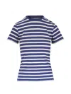 Nili Lotan Lana Striped Cotton Jersey T-shirt In Blue