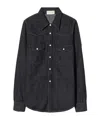 Nili Lotan Lapel Denim Jacket In Black