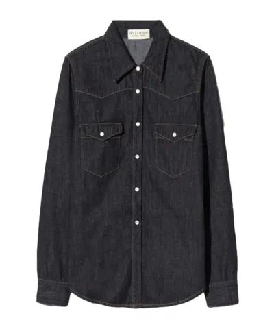 Nili Lotan Lapel Denim Jacket In Black