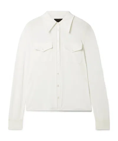 Nili Lotan Lapel Shirt In White