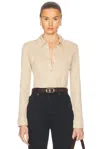 Nili Lotan Lark Shirt In Khaki