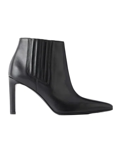 Nili Lotan Lauretta Leather Ankle Boots In Black
