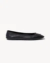 Nili Lotan Leather Ballet Flat In Black
