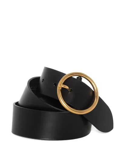 Nili Lotan Leather Belt In 黑色