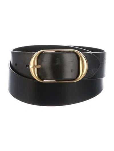 Pre-owned Nili Lotan Leather Belt In Black