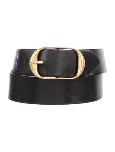 Pre-owned Nili Lotan Leather Belt In Black