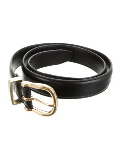Pre-owned Nili Lotan Leather Belt In Black