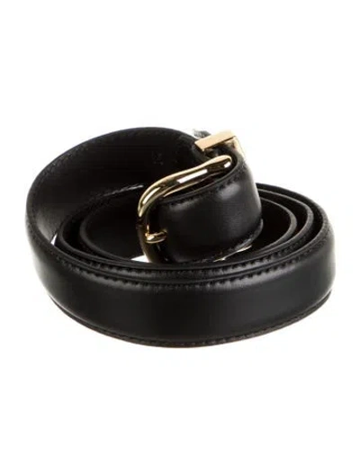 Pre-owned Nili Lotan Leather Belt In Black