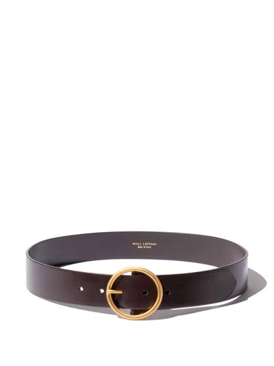 Nili Lotan Leather Belt In Brown