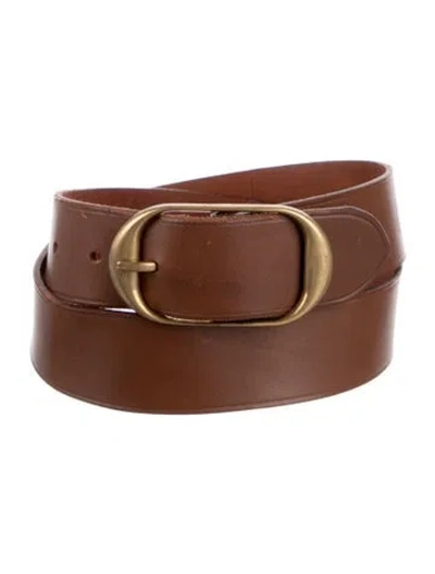 Pre-owned Nili Lotan Leather Belt In Brown