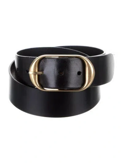 Pre-owned Nili Lotan Leather Belt W/ Tags In Black