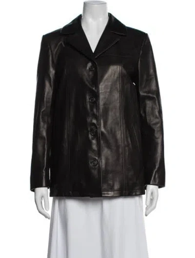 Pre-owned Nili Lotan Leather Blazer W/ Tags In Black