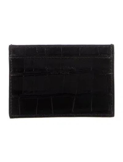 Pre-owned Nili Lotan Leather Card Holder W/ Tags In Black