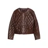 Nili Lotan Leather Outerwears In Brown