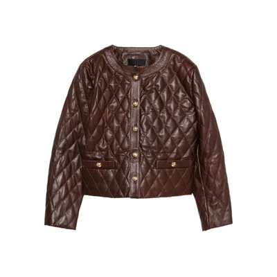 Nili Lotan Leather Outerwears In Brown