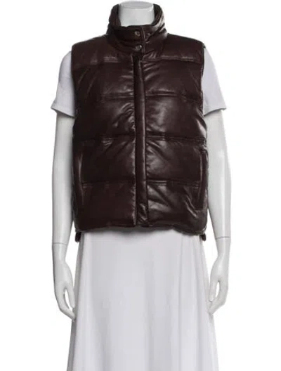 Pre-owned Nili Lotan Leather Vest In Brown
