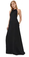 Nili Lotan Women's Lelia Linen Halterneck Maxi Dress In Black