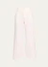 Nili Lotan Leon Wide-leg Brushed Stretch Cotton Boy Pants In White