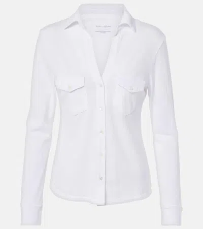 Nili Lotan Liam Cotton Shirt In Weiss