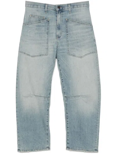 Nili Lotan Ami Paris Straight Pants In Blue