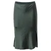 Nili Lotan Lillie Knee Length Skirt In Green Silk In Green