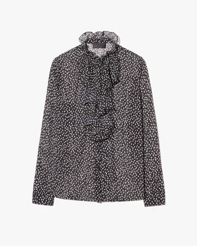 Nili Lotan Lily Silk Blouse In Black