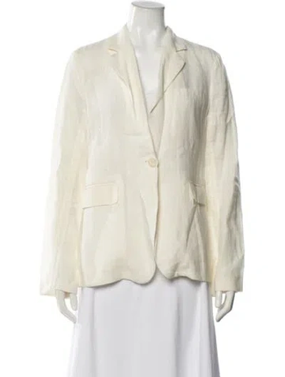 Pre-owned Nili Lotan Linen Blazer In Neutral