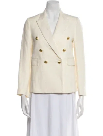 Pre-owned Nili Lotan Linen Blazer In Neutral