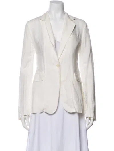 Pre-owned Nili Lotan Linen Blazer In Neutral