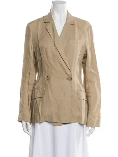 Pre-owned Nili Lotan Linen Blazer In Neutral