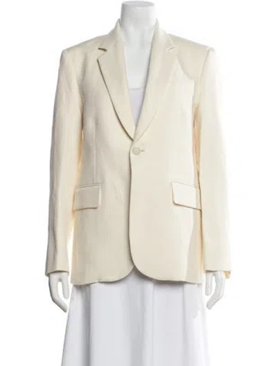 Pre-owned Nili Lotan Linen Blazer In Neutral