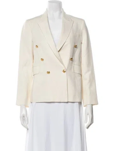 Pre-owned Nili Lotan Linen Blazer In Neutral