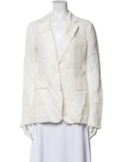 Pre-owned Nili Lotan Linen Blazer In Neutrals