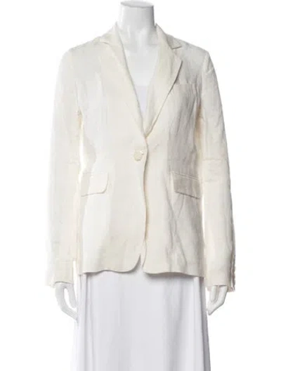 Pre-owned Nili Lotan Linen Blazer In Neutrals