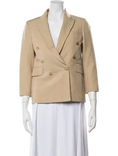 Pre-owned Nili Lotan Linen Blazer In Neutrals