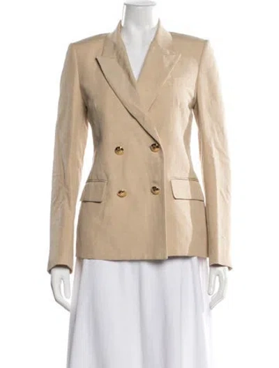 Pre-owned Nili Lotan Linen Blazer In Neutrals