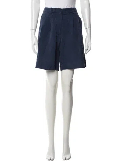 Pre-owned Nili Lotan Linen Knee-length Shorts In Blue